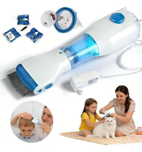 Cepillo Aspirador Eléctrico Elimina Piojos