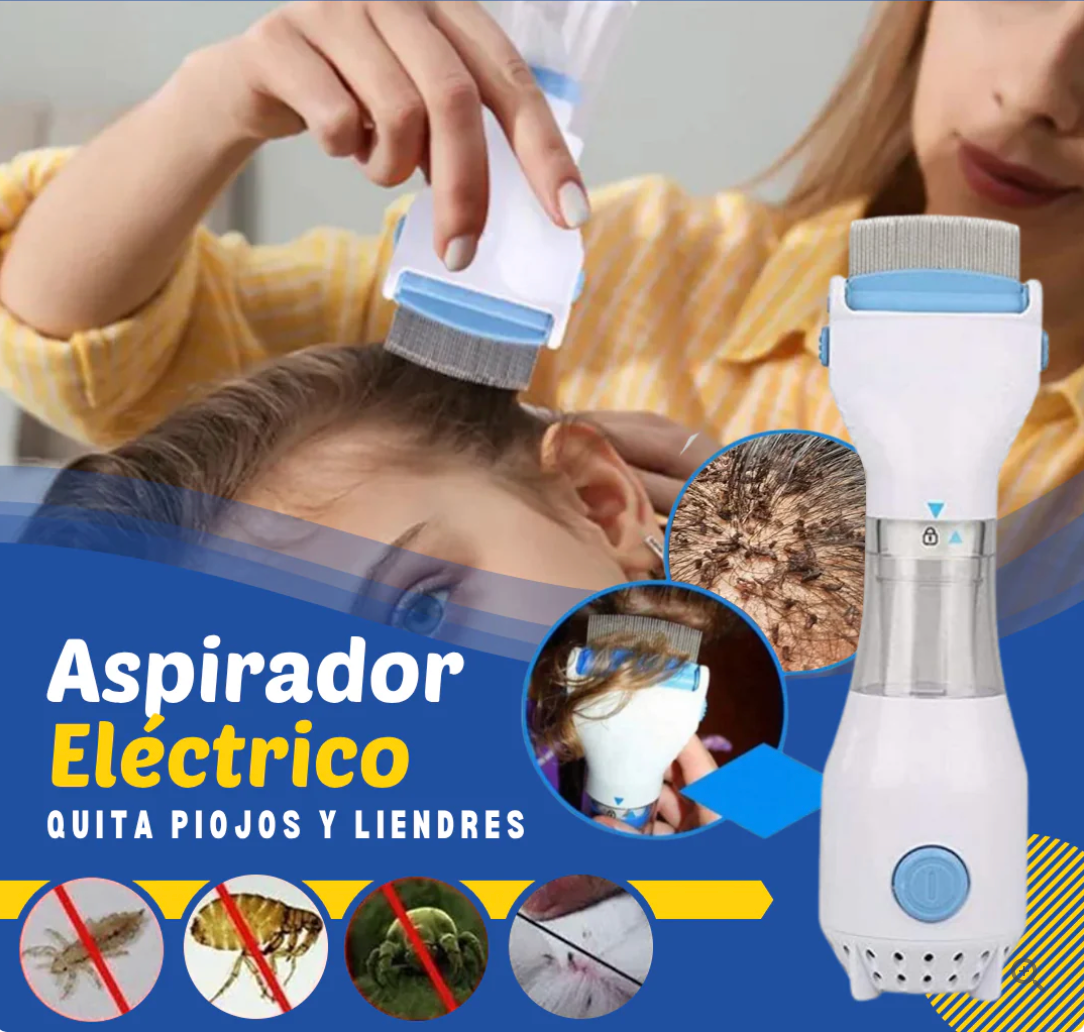 Cepillo Aspirador Eléctrico Elimina Piojos